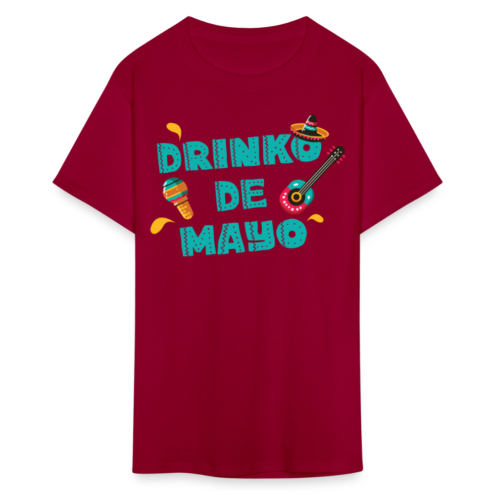 Mexican Fiesta Drinking Outfit Drinko De Mayo Party T-shirt - dark red