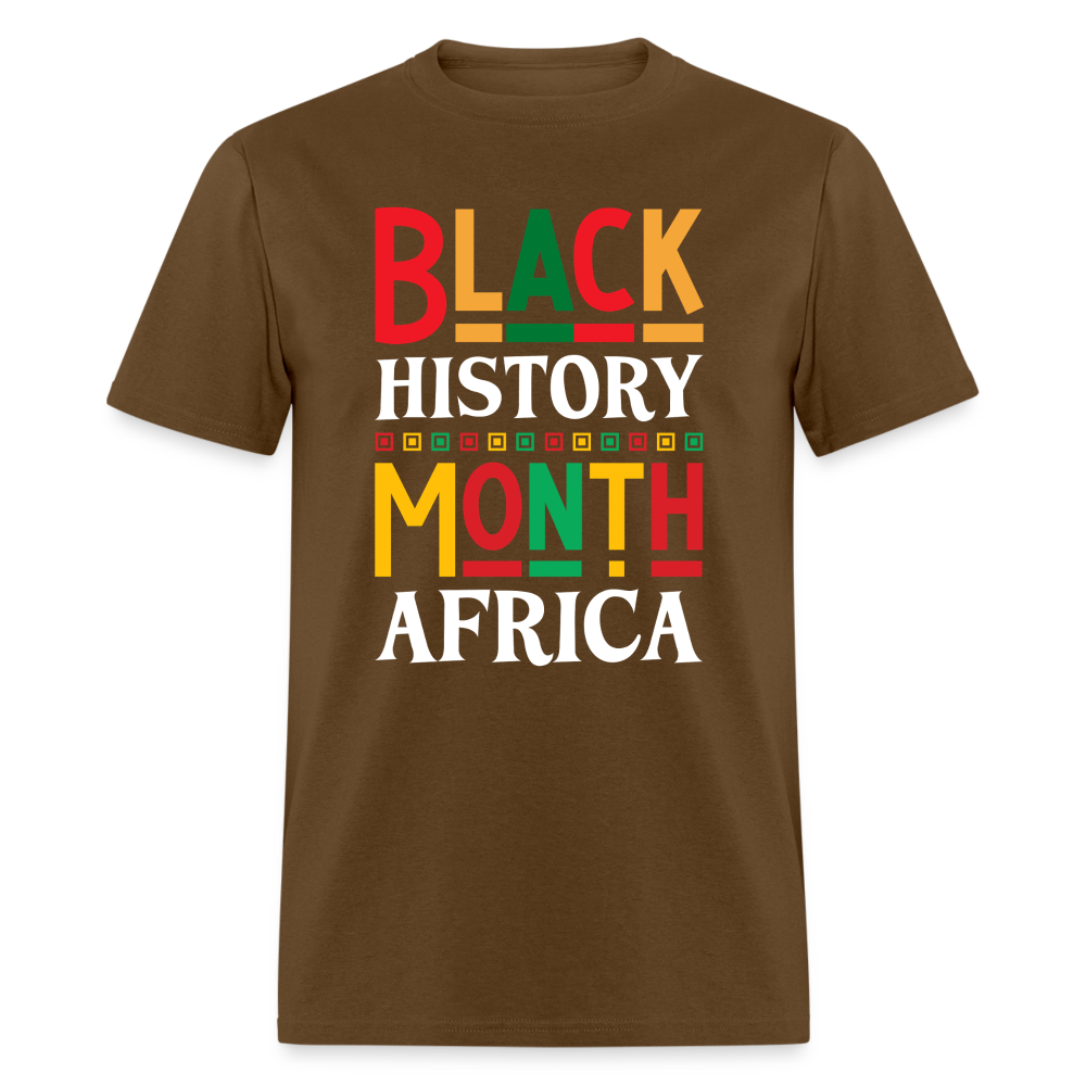 African Pride Black History Month T-shirt For Men and Women - brown