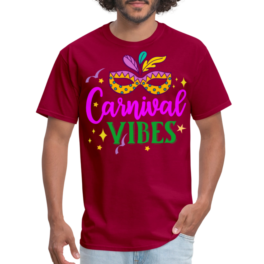 Masquerade Mask Festival Tee Mardi Gras Carnival T-shirt - dark red