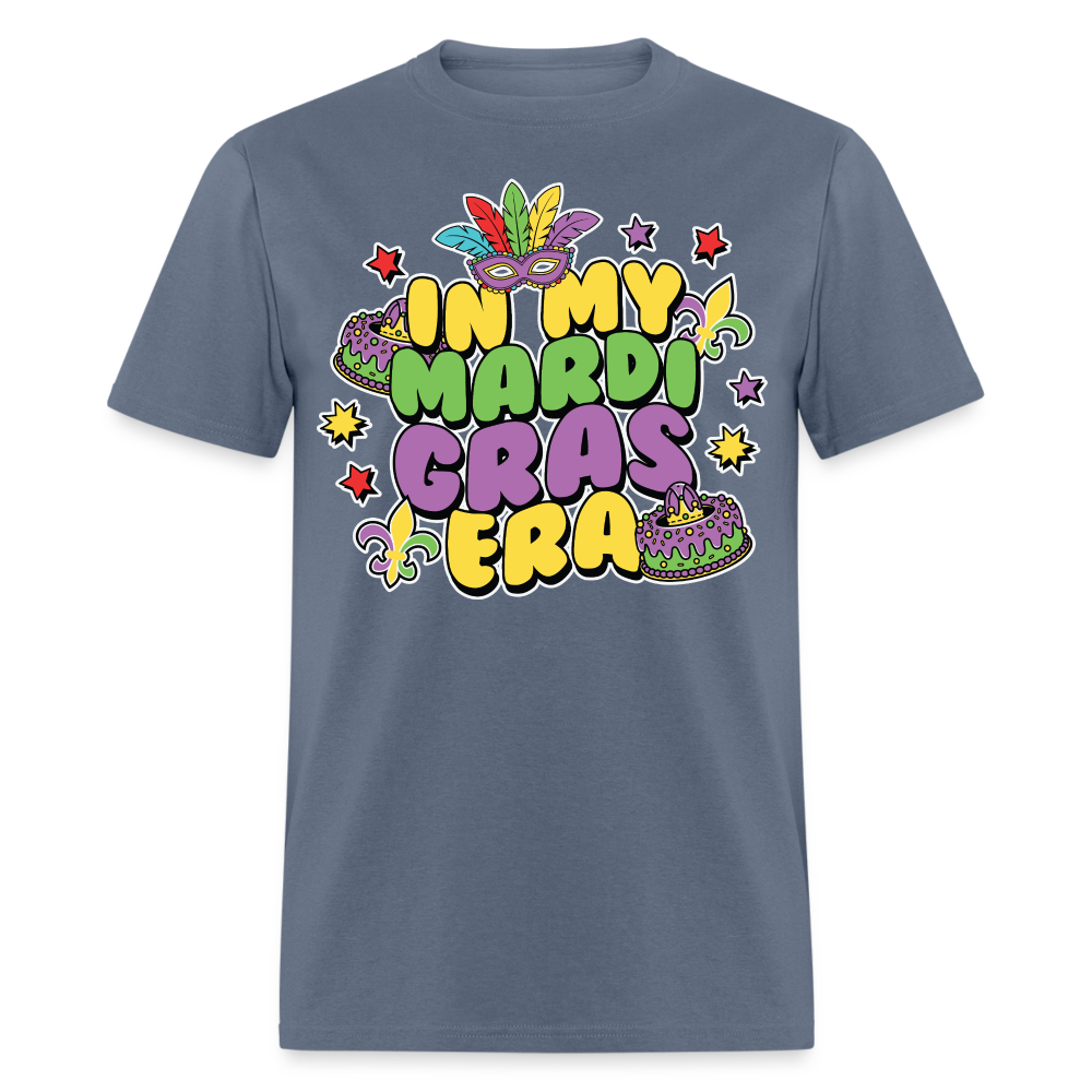 In My Mardi Gras Era Tee For Festival Goers Colorful Mardi Gras Party T-shirt - denim