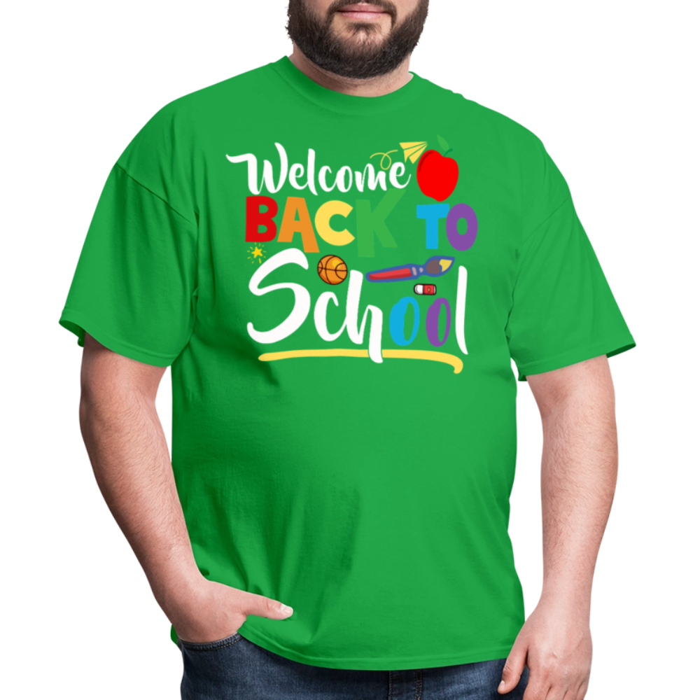 Welcome Back to School Shirt for Teachers First Day of school T-shirt - bright green