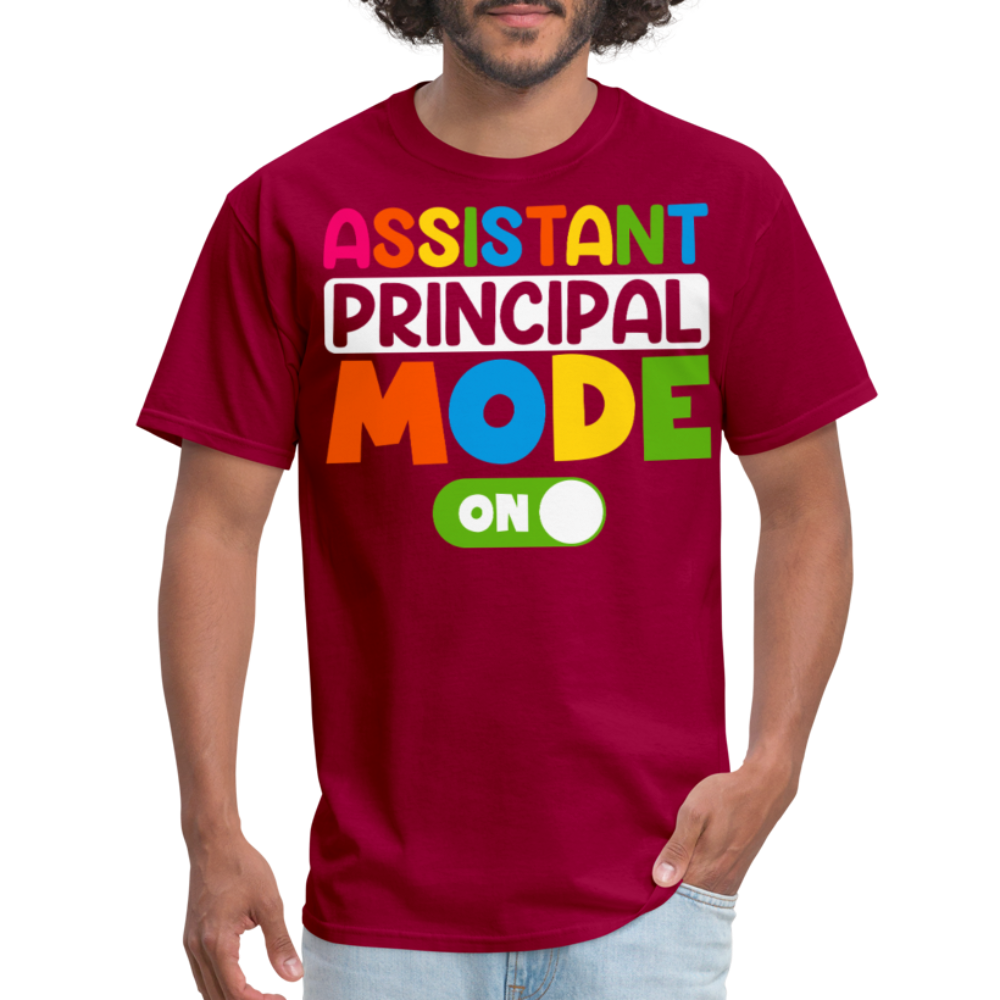 Funny Assistant Principal Shirts For Teachers Principal Mode ON T-shirt - dark red