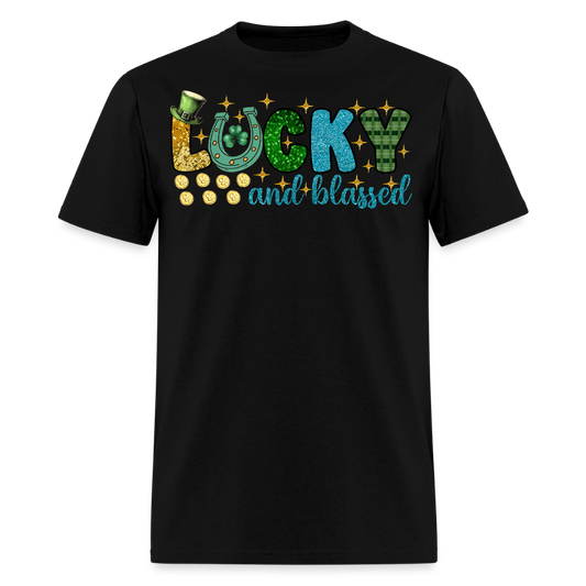 Lucky And Blessed St Patrick’s Day T-shirt - black