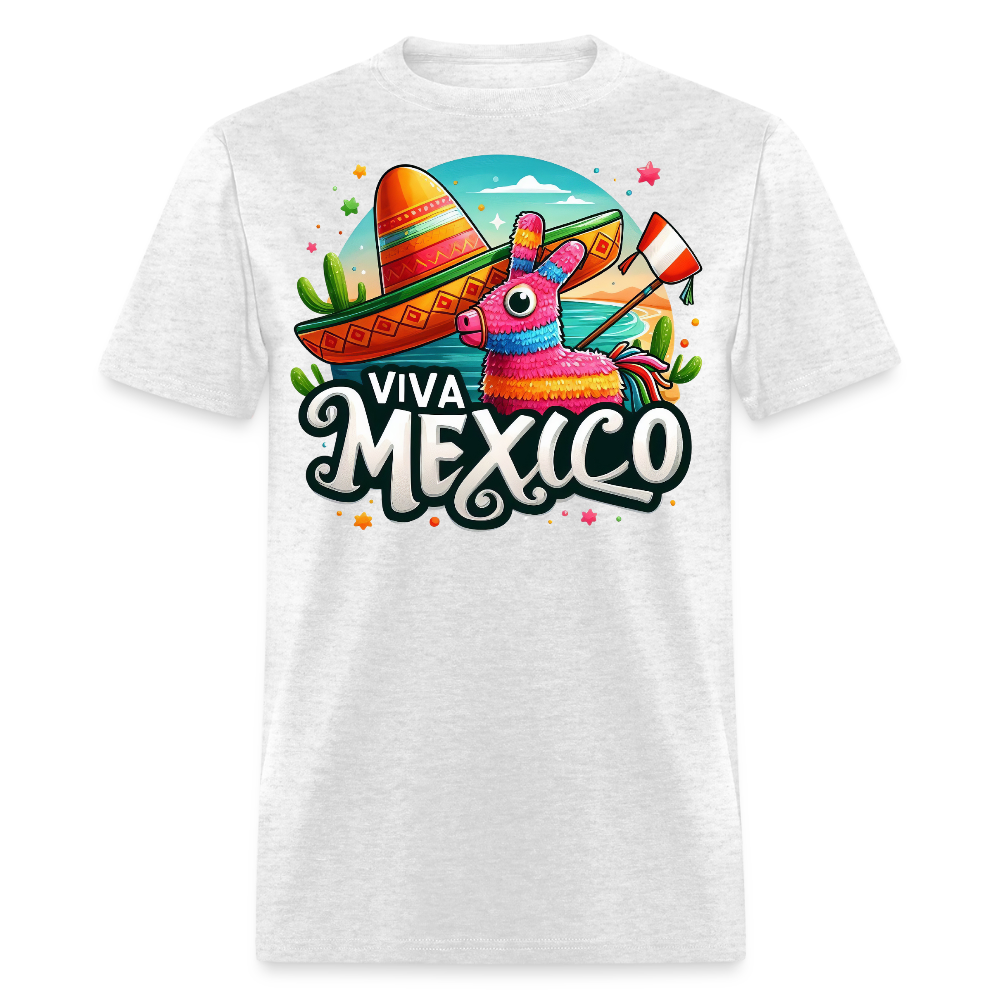 Colorful Mexican Pinata-themed Gifts Viva Mexico Party T-shirt - light heather gray