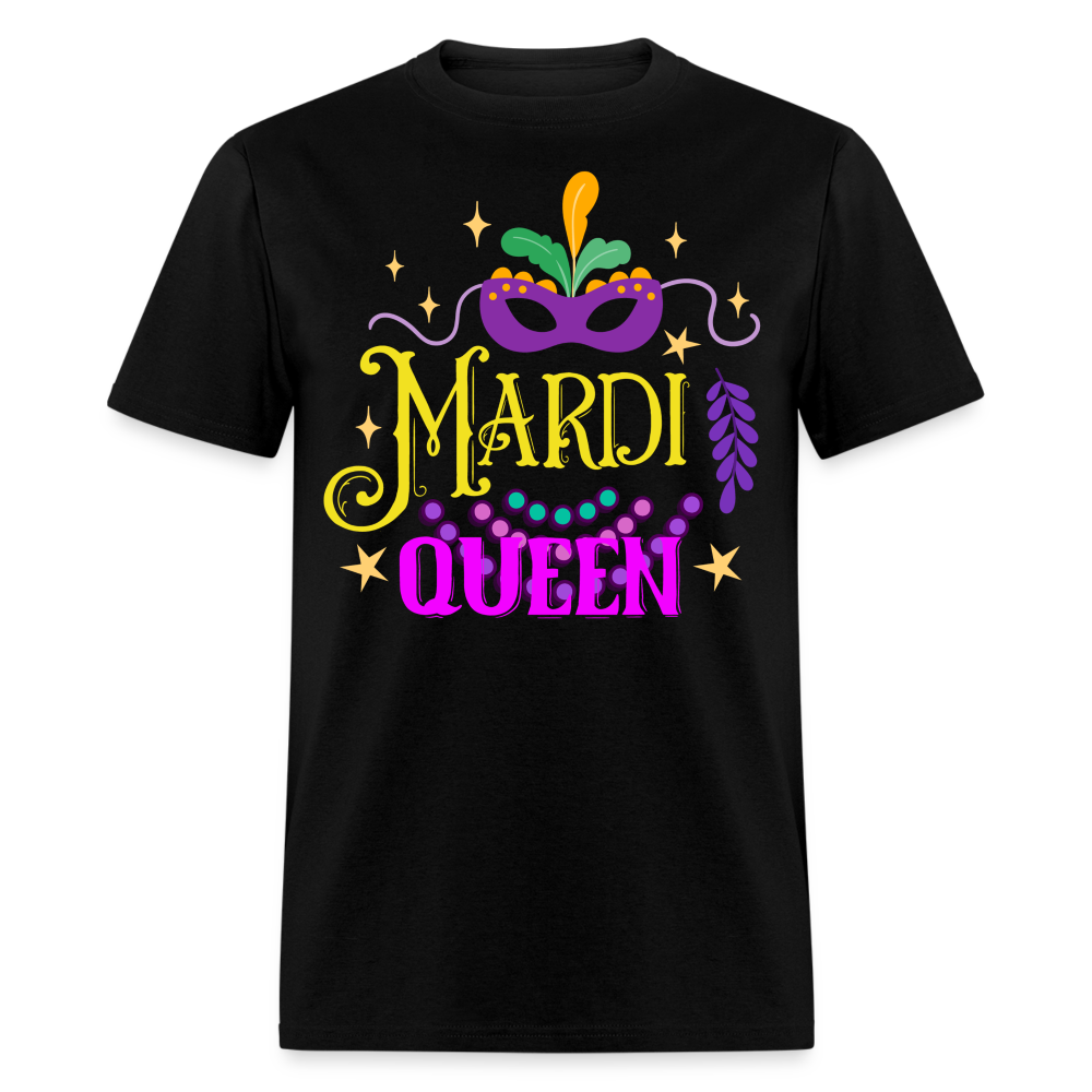 Mardi Gras Queen Tee For Women Masquerade-themed T-shirt - black