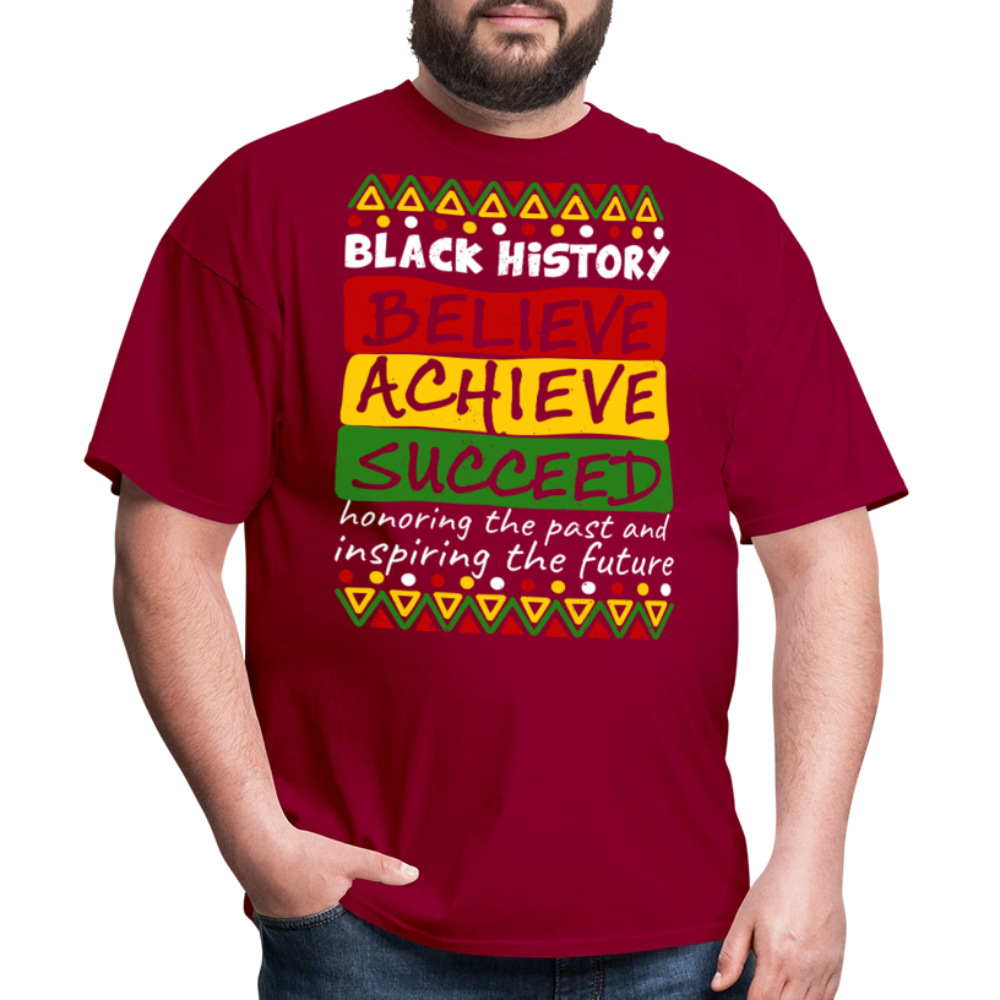 Black Culture Awareness Honoring The Past Inspiring The Future T-Shirt - dark red