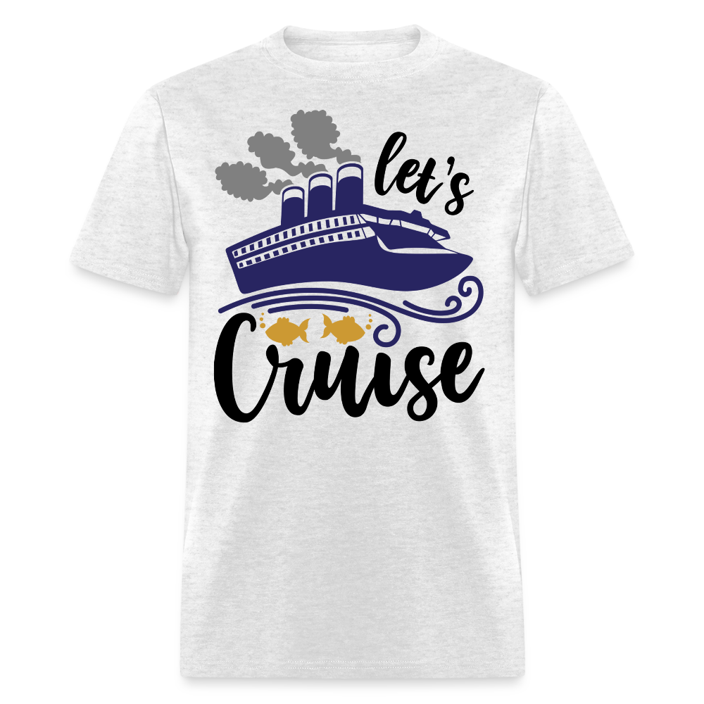 Let’s Cruise Nautical Travel T-shirt - light heather gray