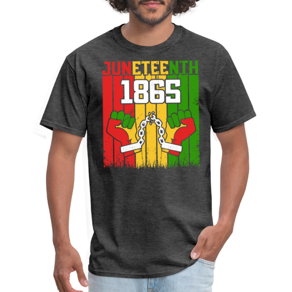 Juneteenth 1865 Shirt Black History Pride Unisex T-shirt - heather black