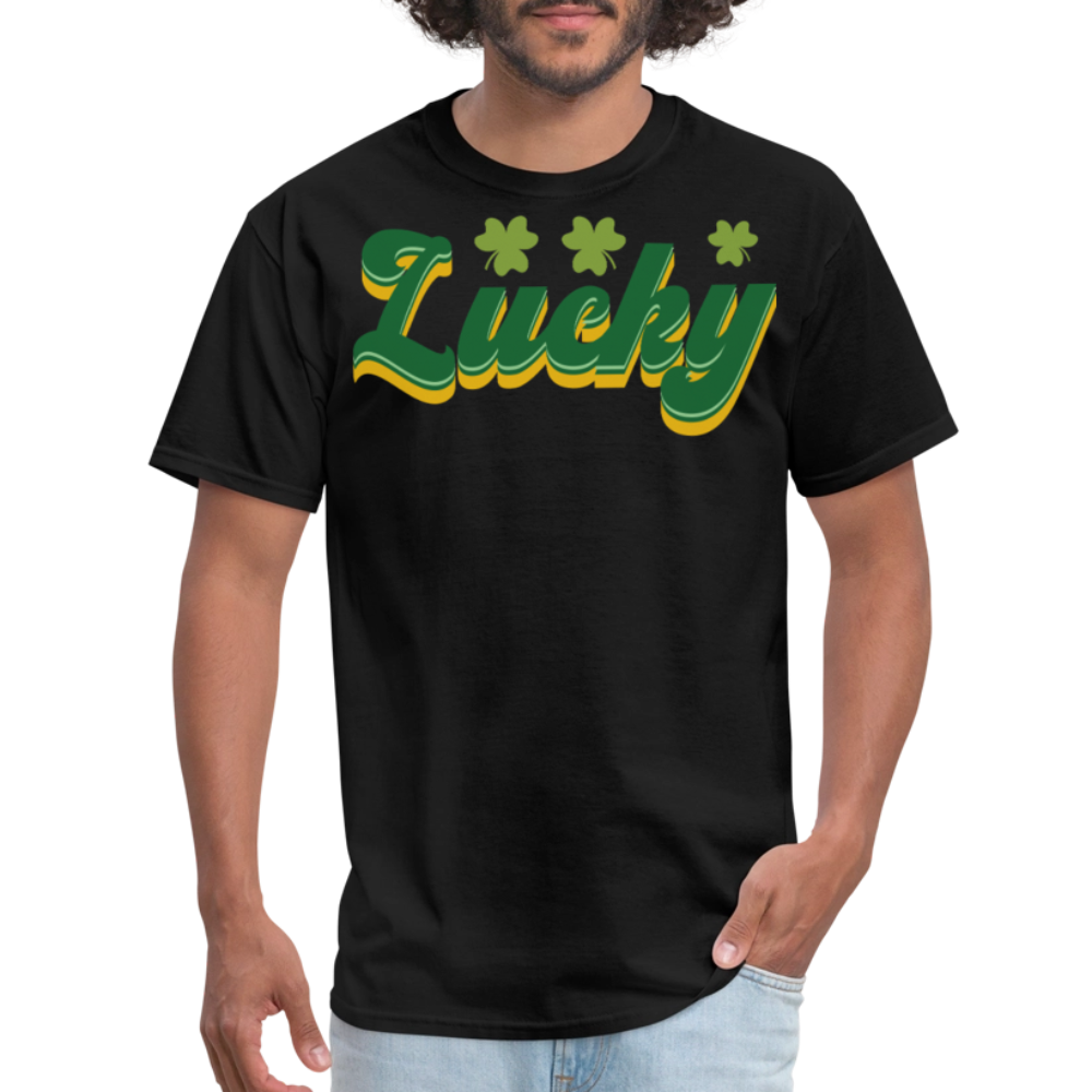 Green Shamrock Lucky Tee For St Patrick’s Day T-shirt - black