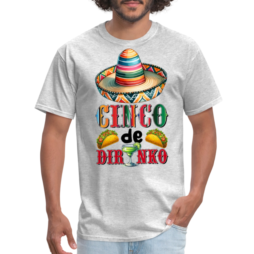 Funny Cinco de Mayo Drinking Shirt Mexican Fiesta Party T-shirt - heather gray