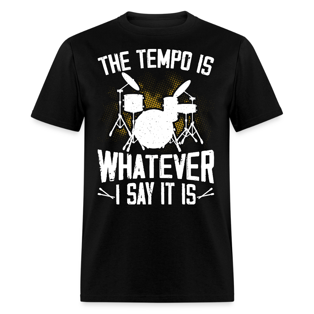 Musician Tee With Bold Tempo Statement T-shirt - black