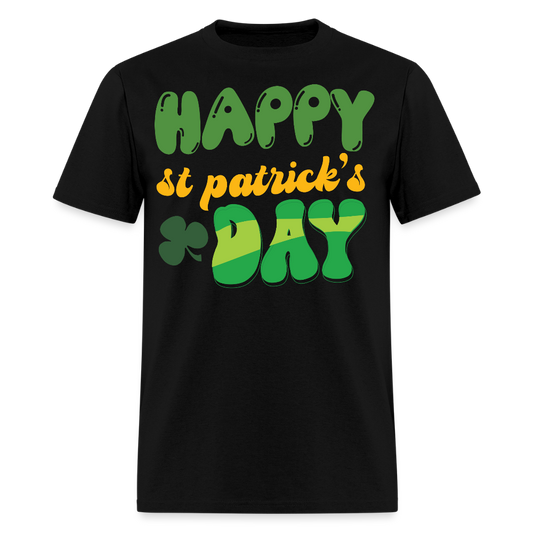 Retro-style Happy St Patrick’s Day T-shirt - black