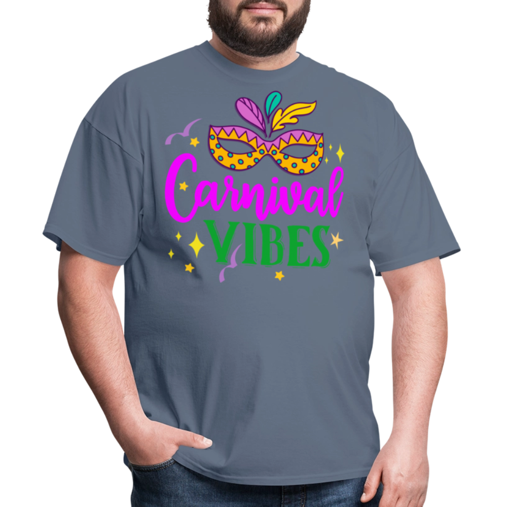 Masquerade Mask Festival Tee Mardi Gras Carnival T-shirt - denim