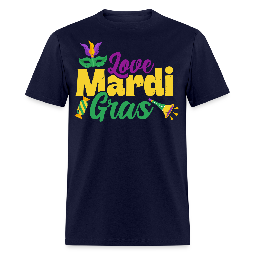 Funny Mardi Gras Shirts For Carnival Lovers Funny Mardi Gras T-shirt - navy