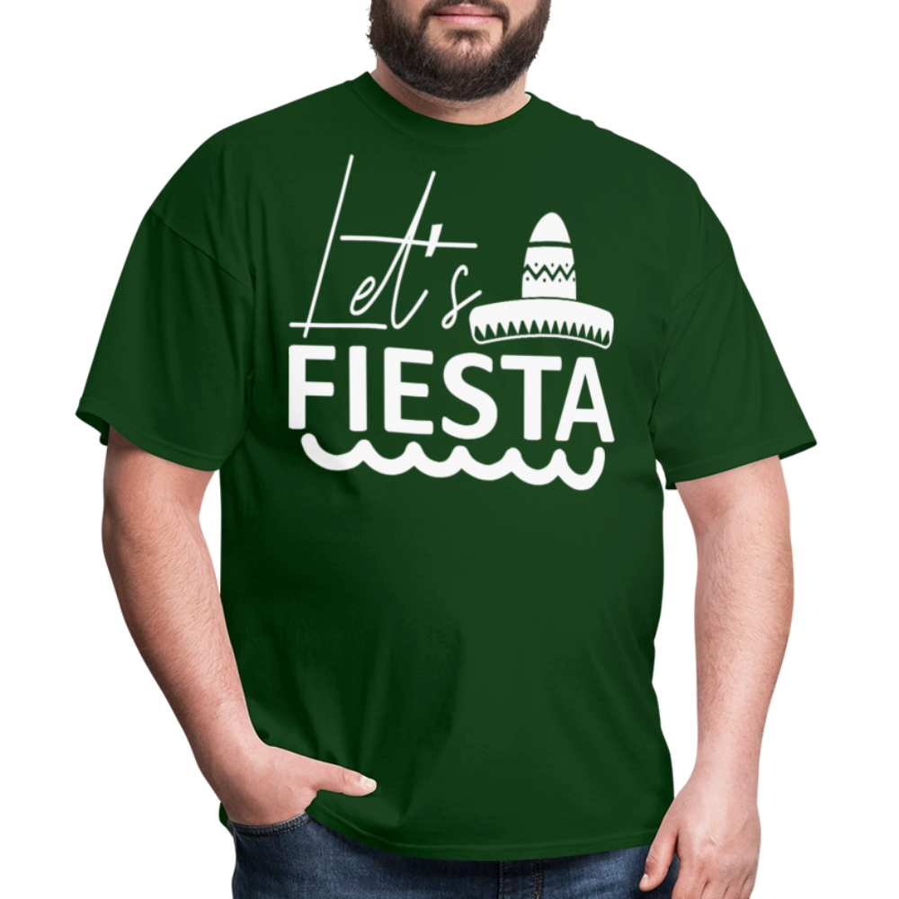 Mexican Fiesta Party Tee for Celebration Let’s Fiesta T-shirt - forest green