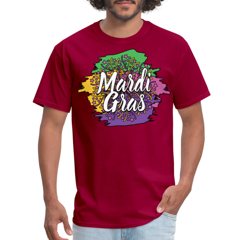 Mardi Gras Graphic Shirt For Men and Women Funny and Trendy Mardi Gras T-Shirt - dark red