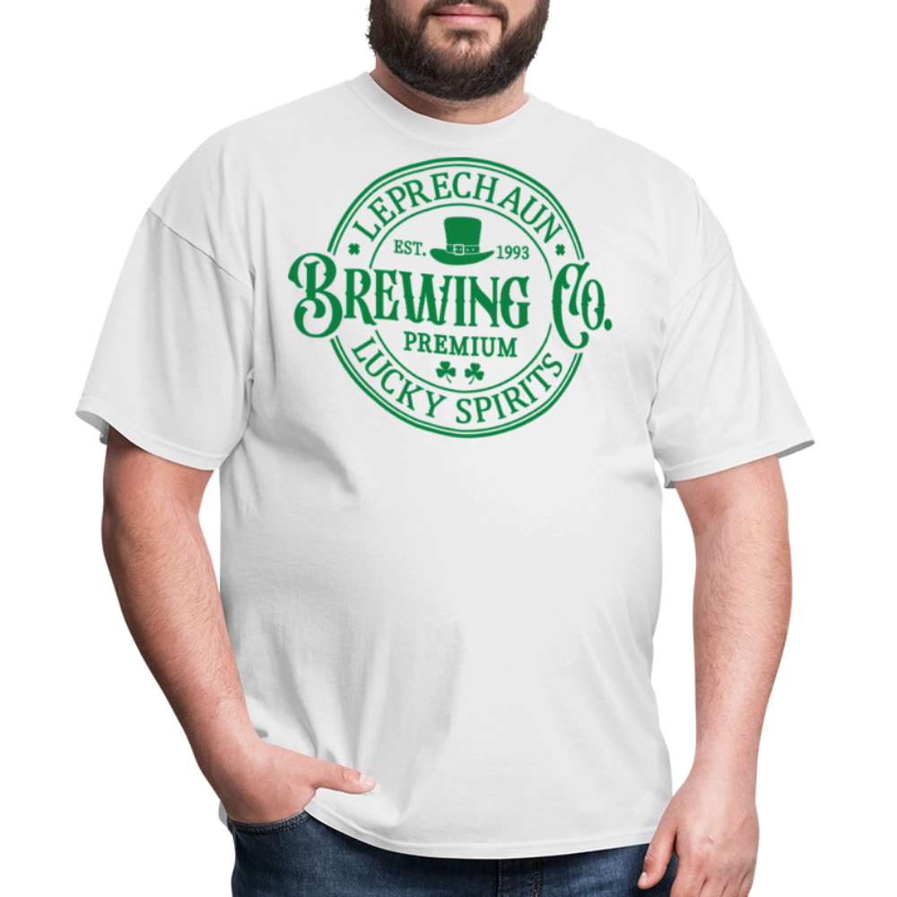 Leprechaun Beer Logo Tee For St Patrick’s Day T-Shirt - white