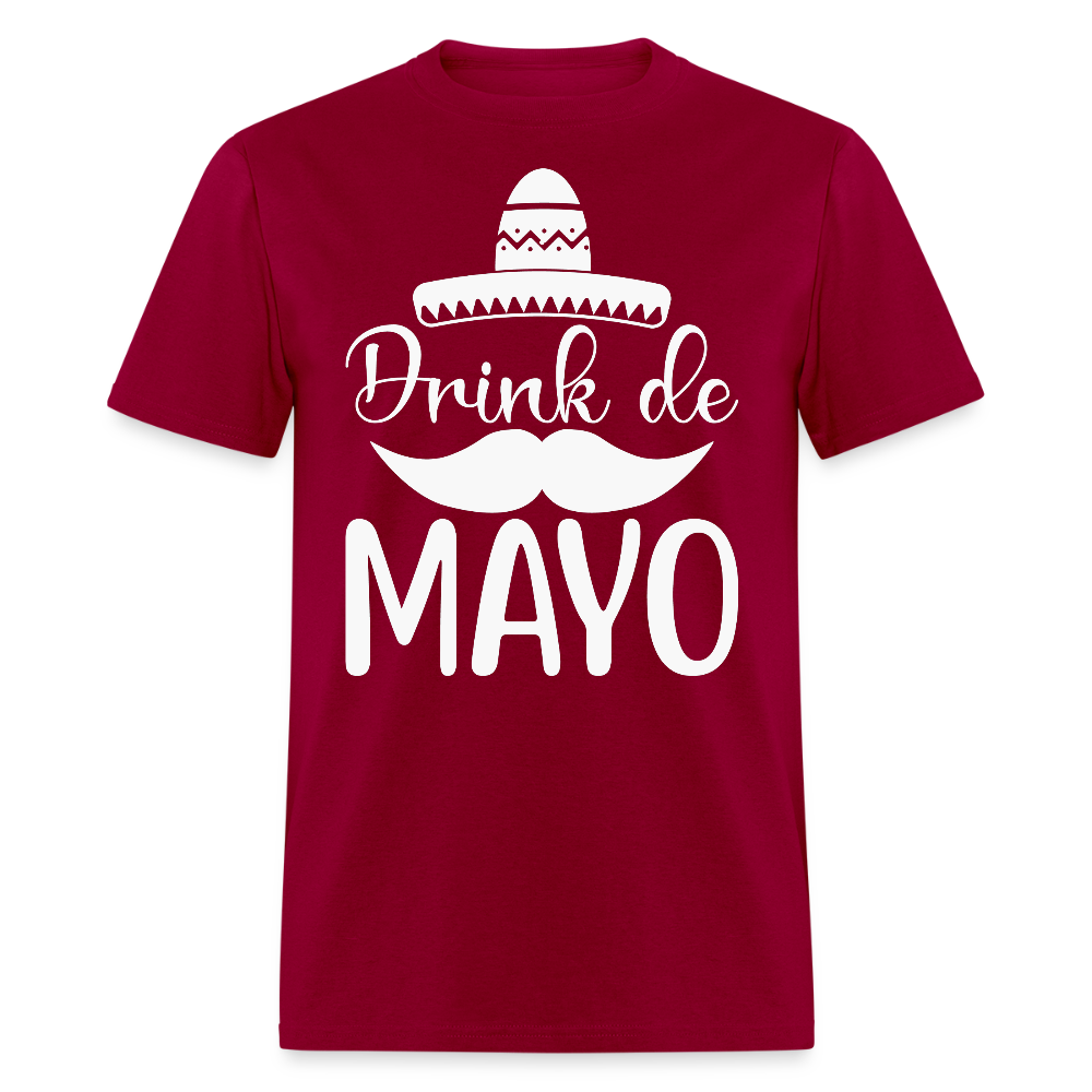 Drink De Mayo Party Shirt Cinco de Mayo Drinking T-shirt - dark red