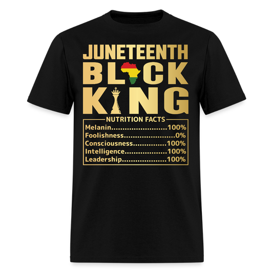 Juneteenth Black King Melanin Pride T-Shirt - black