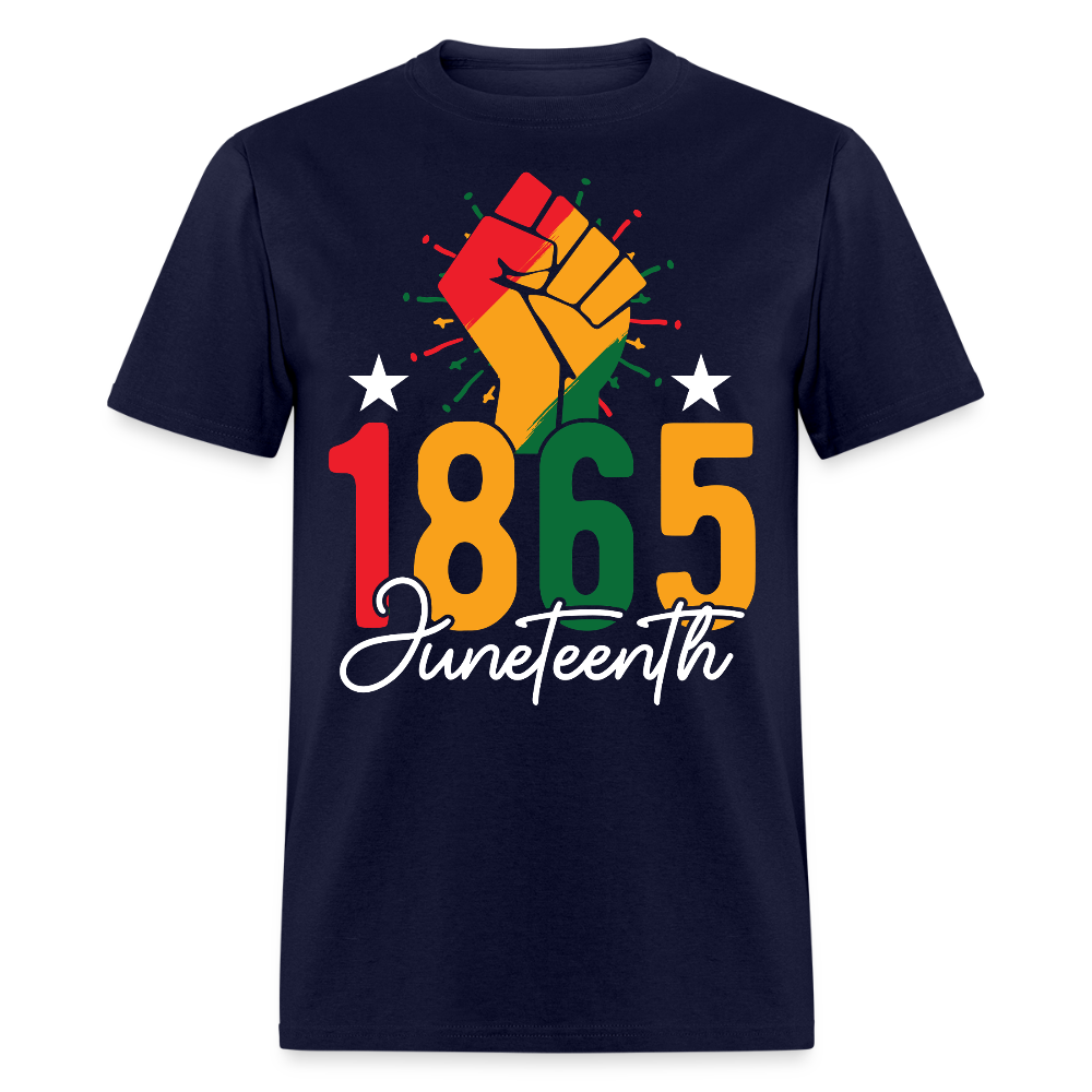 Best Black pride Tee 1865 Black Liberation T-shirt - navy