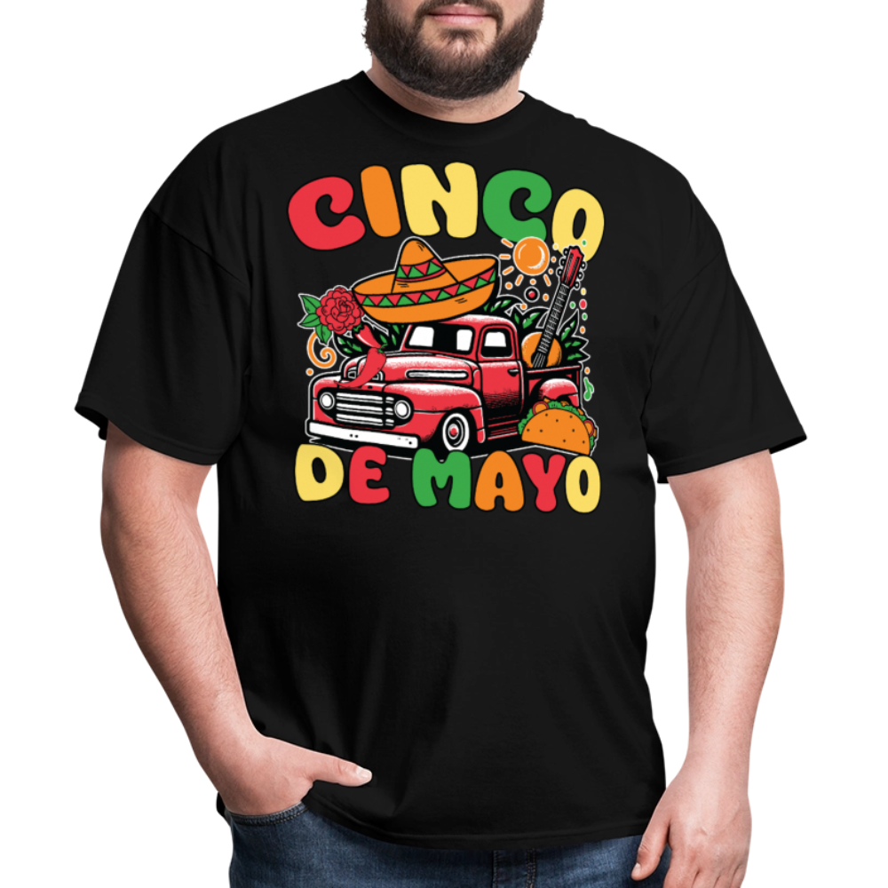 Cinco de Mayo Vintage Truck Tee Mexican Fiesta Party T-shirt - black