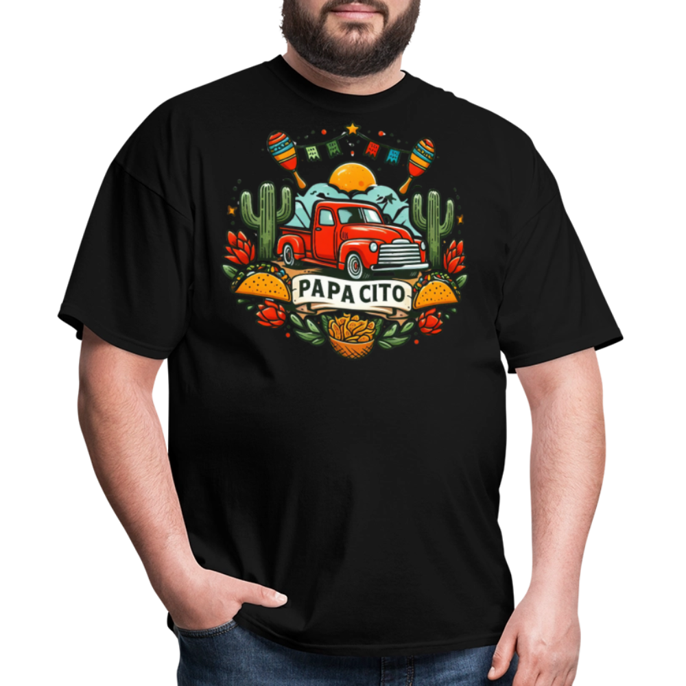 Papa Cito Taco Truck Retro Design T-shirt - black