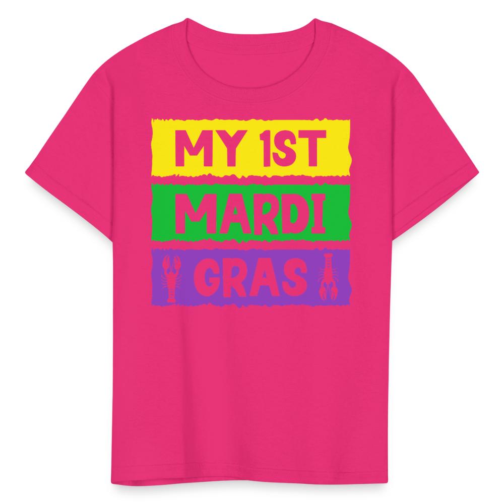 Carnival Kids My First Mardi Gras Baby T-shirt - fuchsia