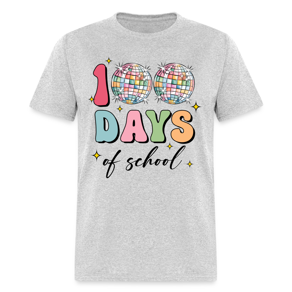 Colorful Teacher Appreciation Gifts Best 100Days Of School T-shirt - heather gray