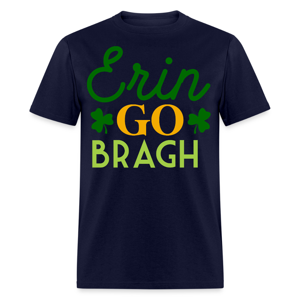 Funny Erin Go Bragh Shamrock T-shirt - navy