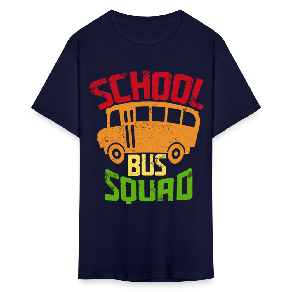 Vintage School Bus Tee for Drivers & Staff School Bus Squad T-shirt - navy