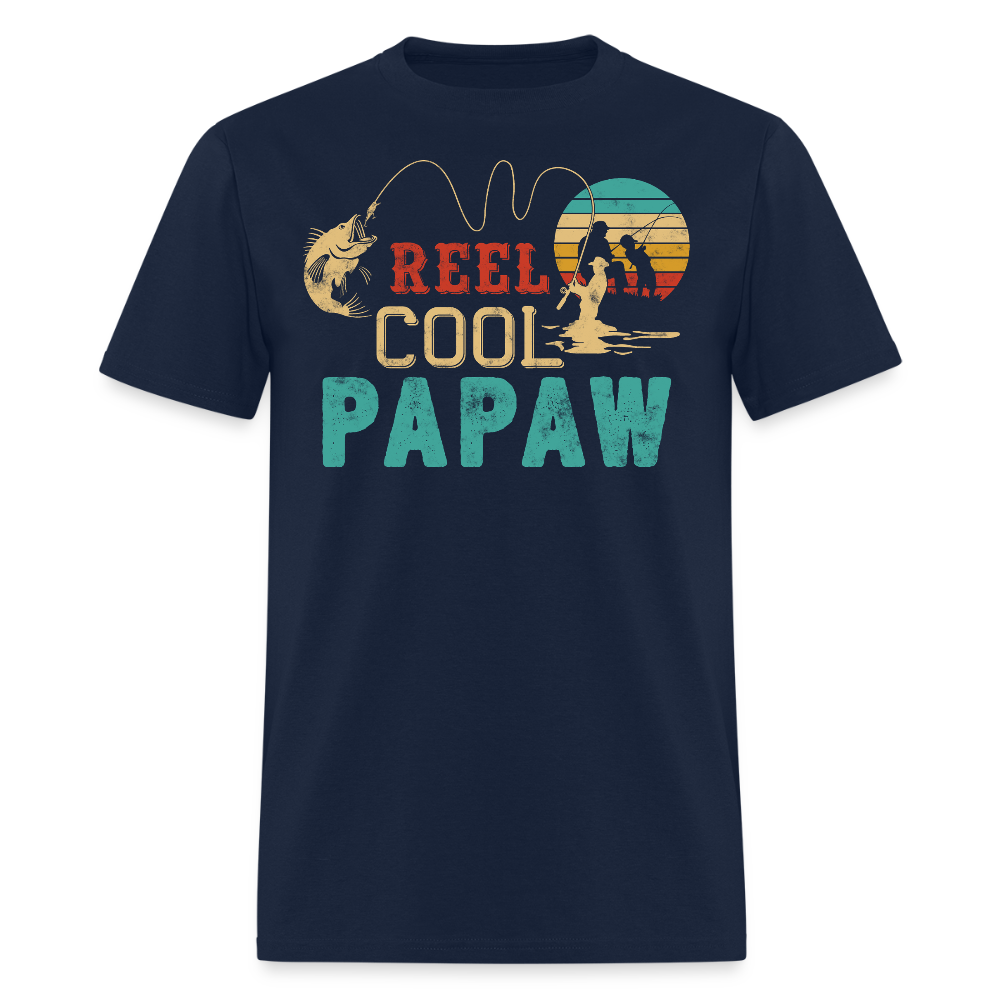 Reel Cool Fishing Gifts For Papaw T-shirt - navy