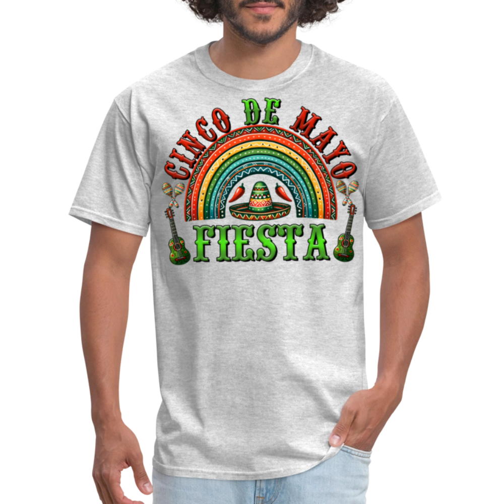 Mexican Culture-inspired Festival Tees Cinco de Mayo Fiesta T-shirt - heather gray