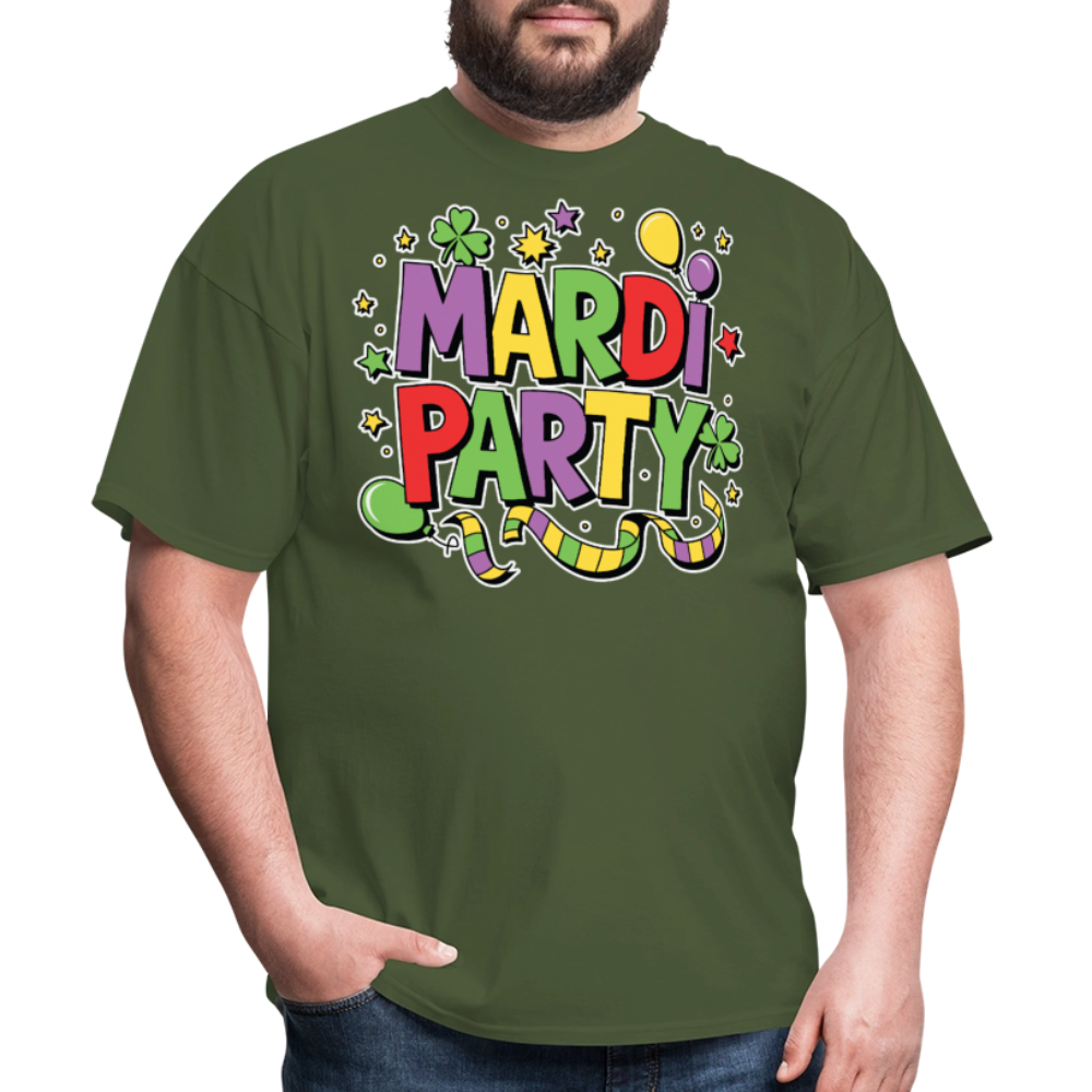 Mardi Gras Party Shirt For Men and Women New Orleans Festival T-shirt - military green