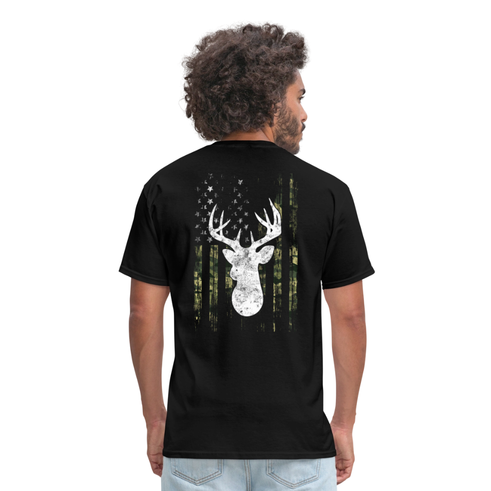 Camo American Flag USA Camouflage Unisex Classic T-Shirt - black