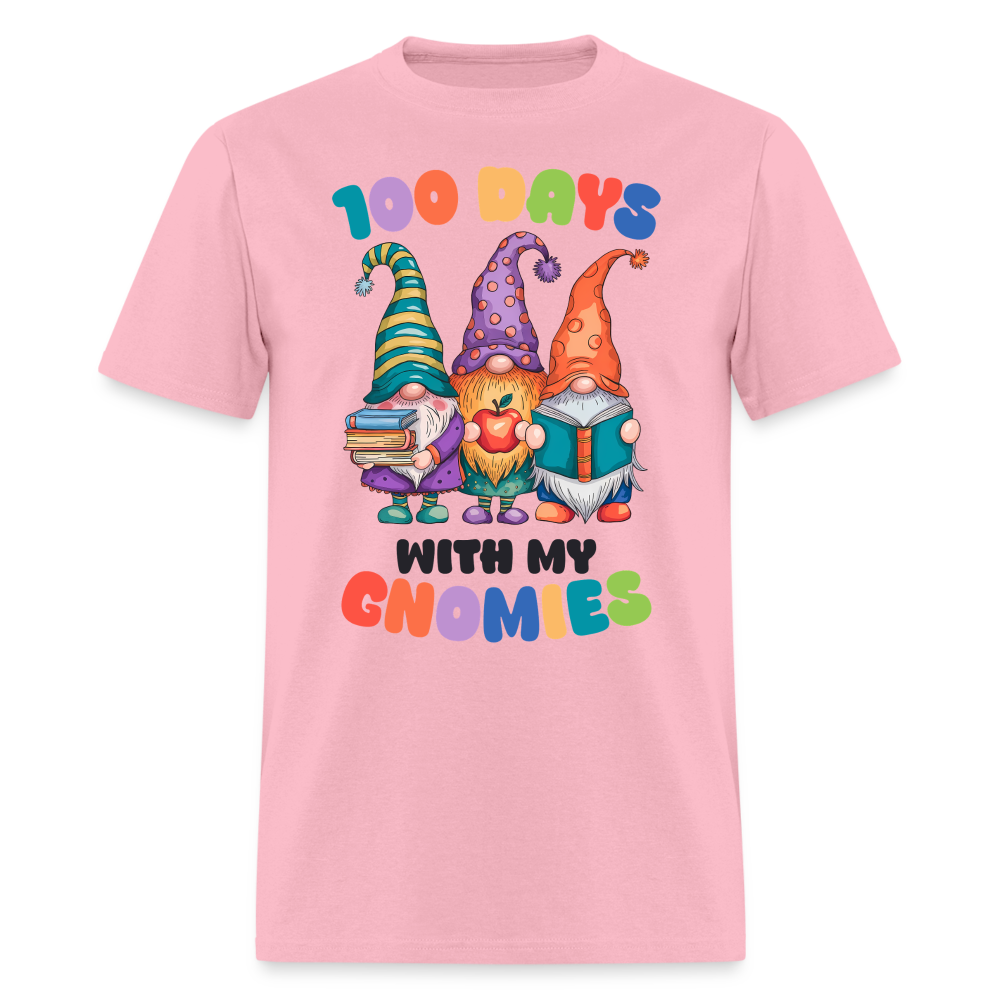 Cute Gnome 100 Days of Learning Shirt Teacher Appreciation Gnome T-Shirt - pink