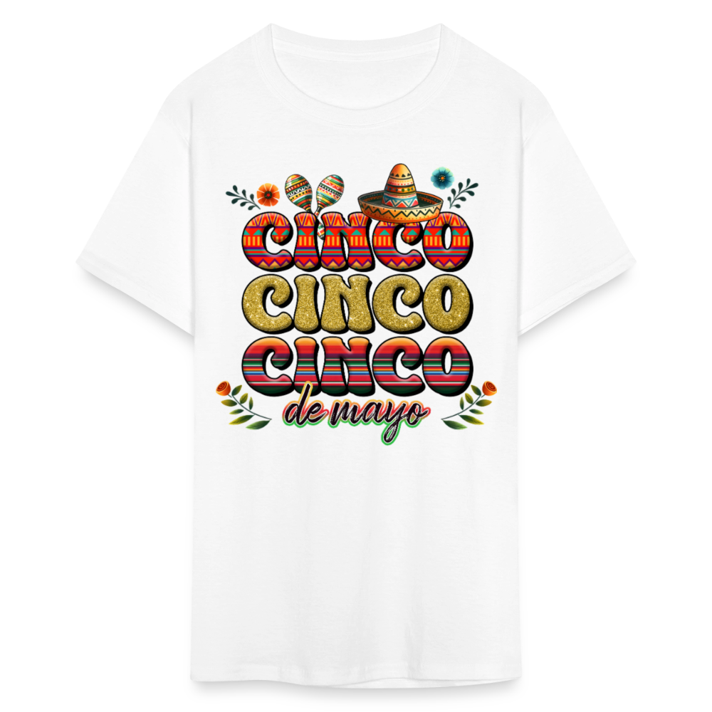 Mexican Fiesta Clothing For Cinco de Mayo Unisex T-shirt - white