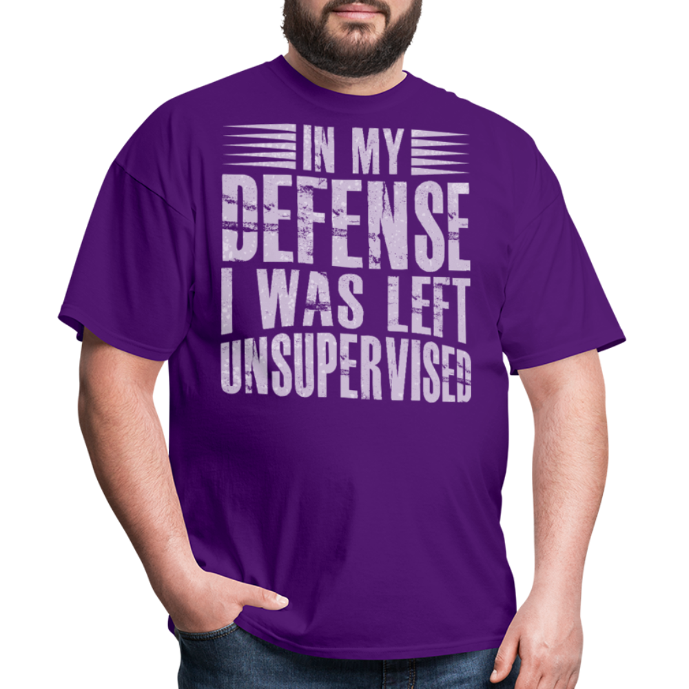 Unique In My Defense Graphic Tees Unisex Classic T-Shirt - purple