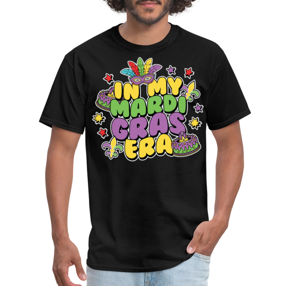 In My Mardi Gras Era Tee For Festival Goers Colorful Mardi Gras Party T-shirt - black