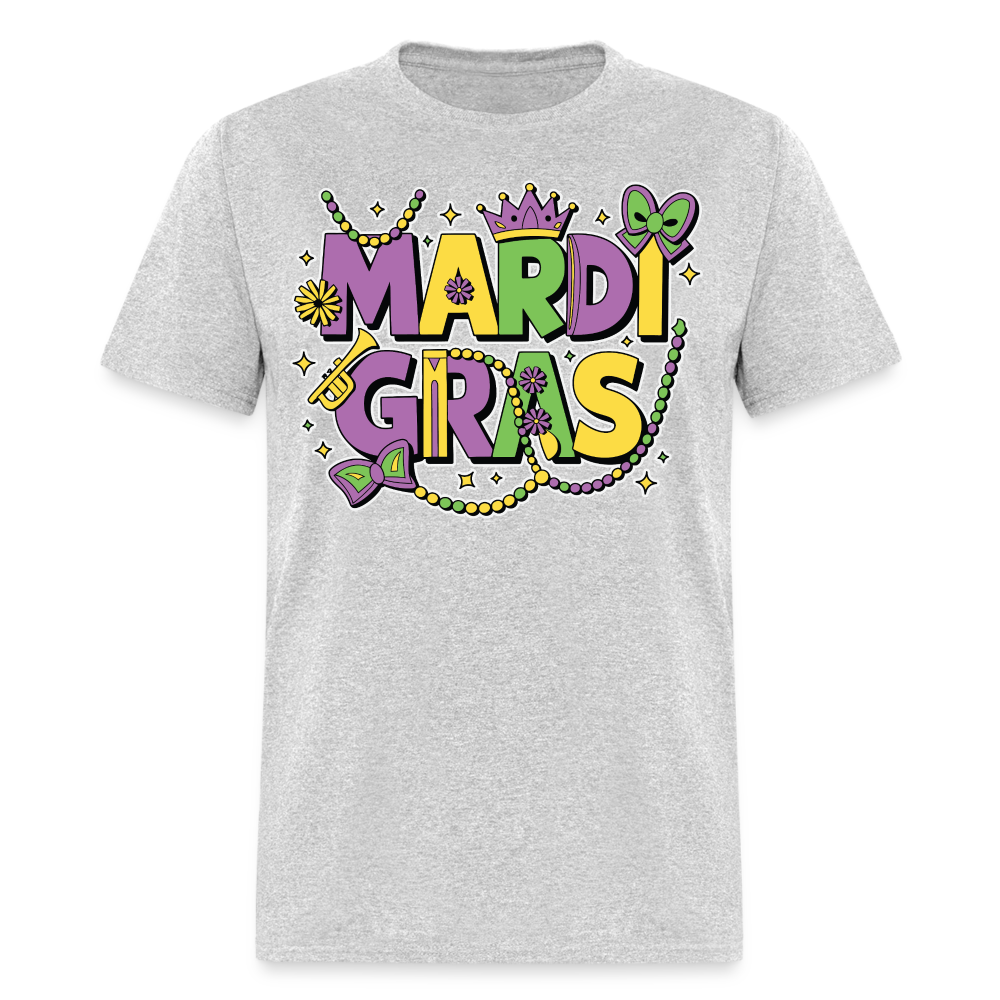 Funny and festive Mardi Gras shirts Mardi Gras Crown T-shirt - heather gray