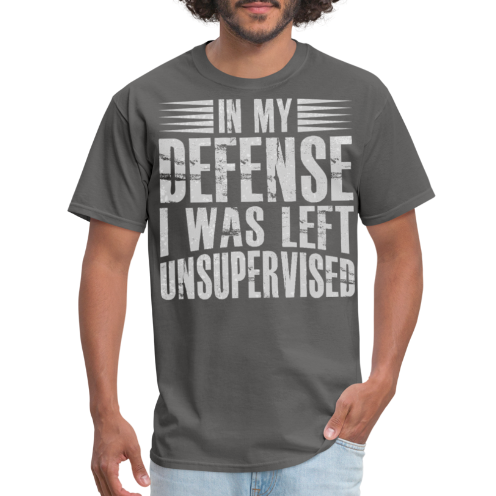 Unique In My Defense Graphic Tees Unisex Classic T-Shirt - charcoal