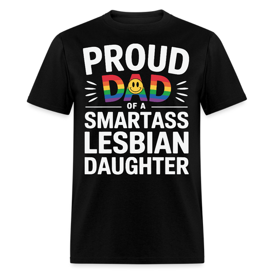 Proud Dad Of Lesbian Daughter T-shirt - black
