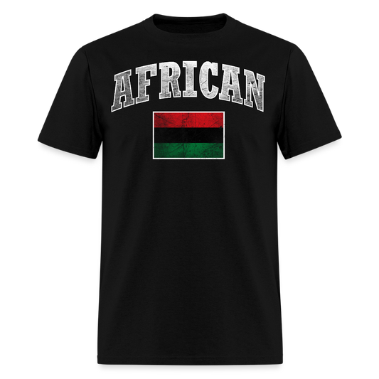 Red Black Green Flag African Heritage T-Shirt - black
