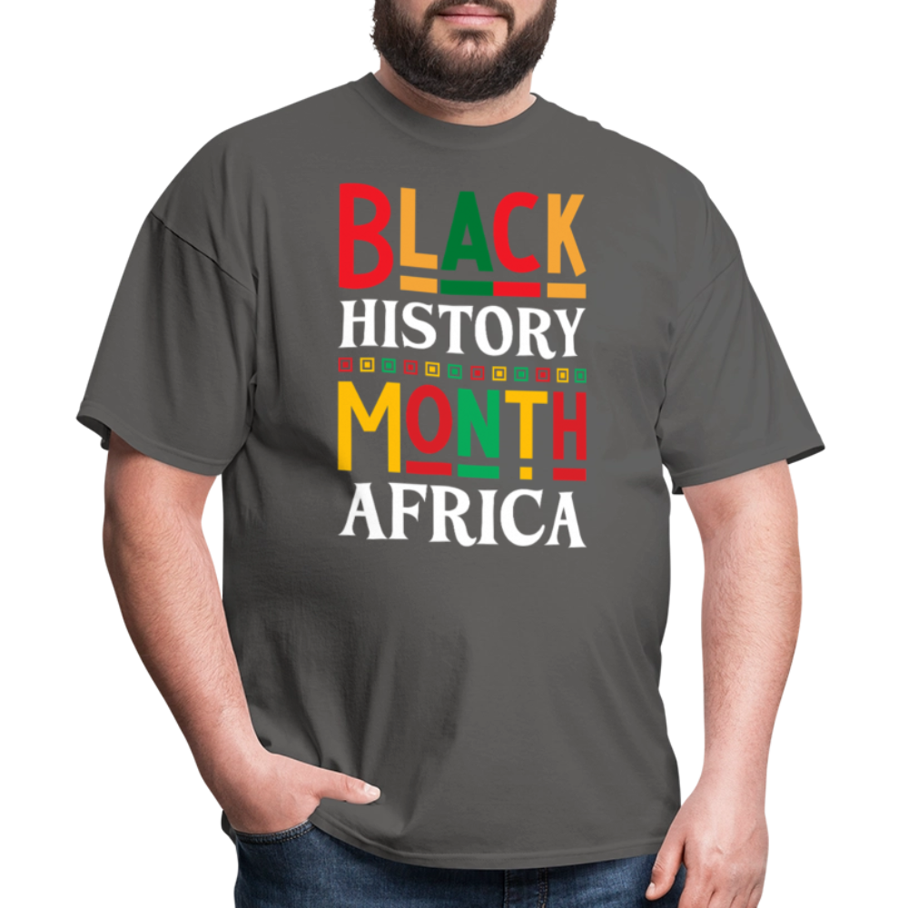 African Pride Black History Month T-shirt For Men and Women - charcoal