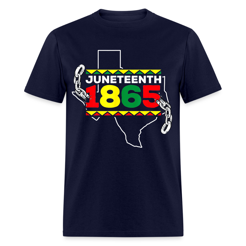 Juneteenth 1865 Tee For Men and Women Black History Month T-shirt - navy