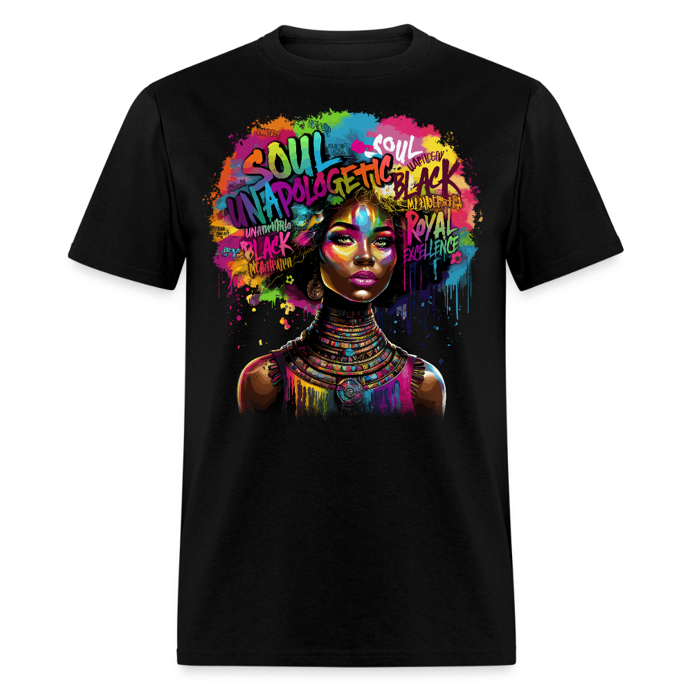 Unapologetically Black Woman T-shirt - black