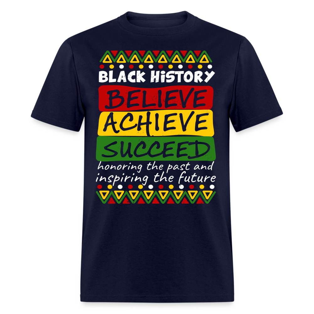 Black Culture Awareness Honoring The Past Inspiring The Future T-Shirt - navy