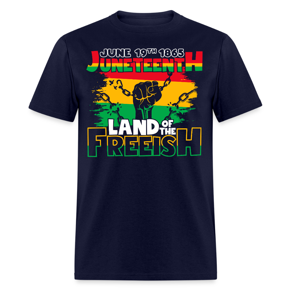Juneteenth Freedom Celebration Black Pride Liberation T-shirt - navy
