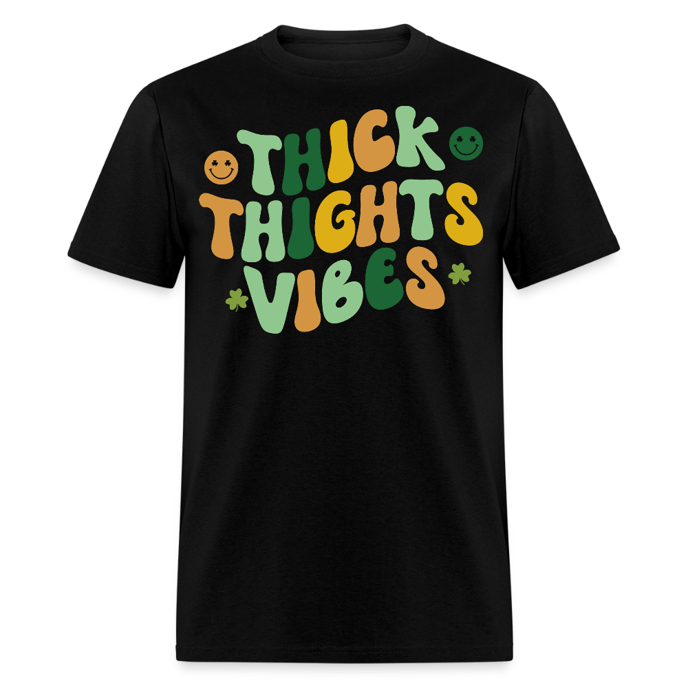 Thick Thighs Save Lives St Patrick's Day T-shirt - black