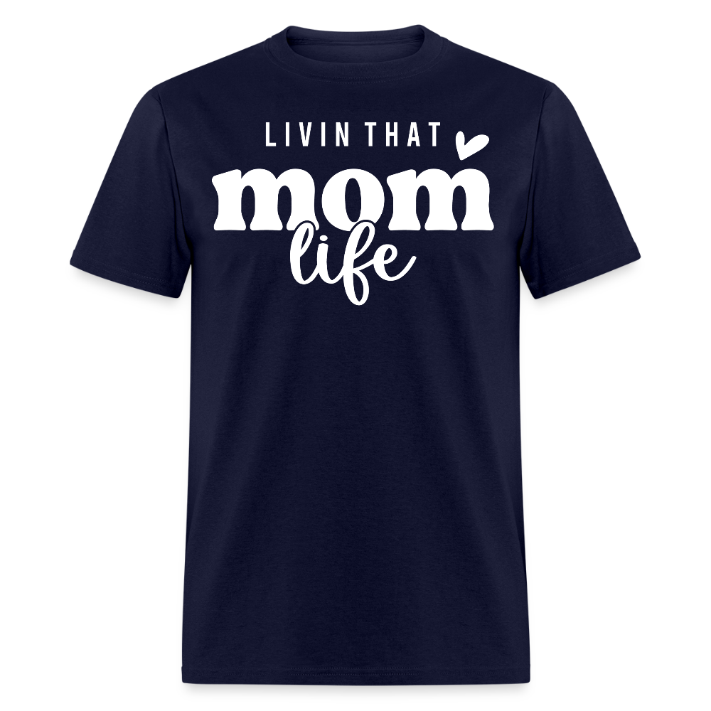 Cute Mom Life Graphic T-shirt - navy