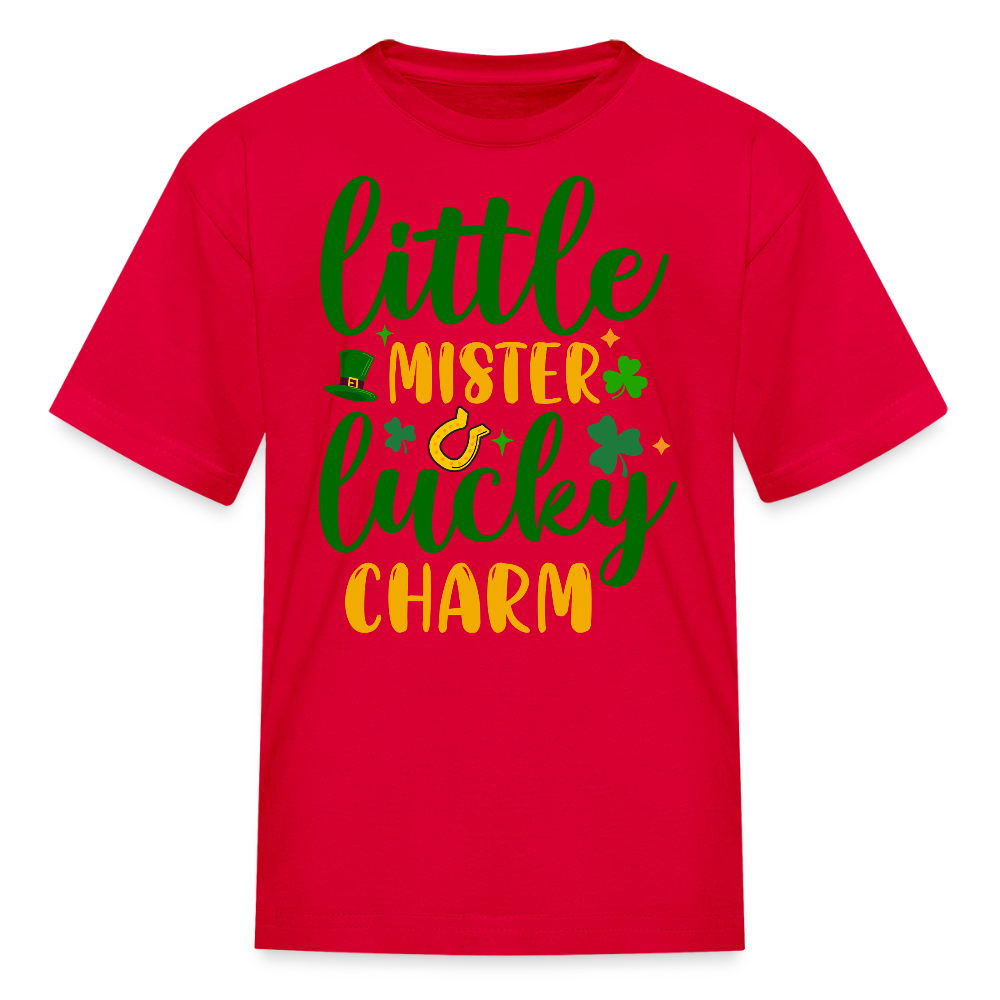 Little Mister Lucky Charm Kids T-shirt - red